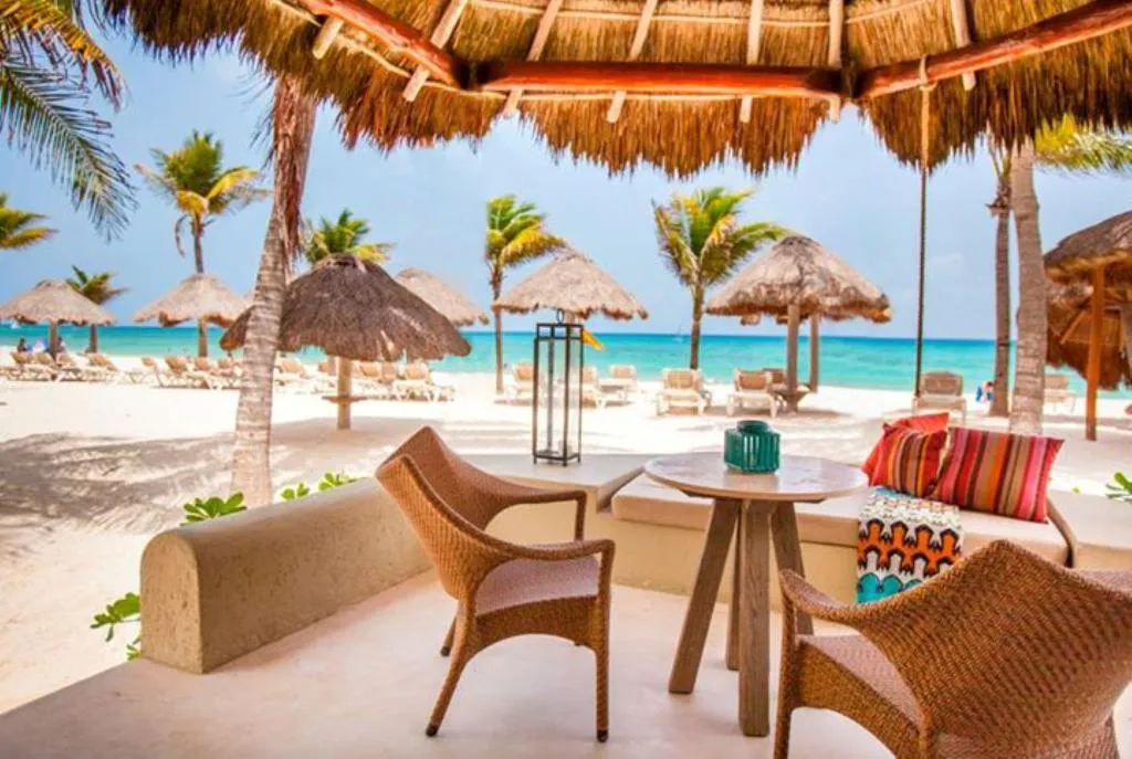 DOUBLE OCEAN VIEW TWO DOUBLE BEDS Room, Mahekal Beach Resort & Spa, Playa Del Carmen