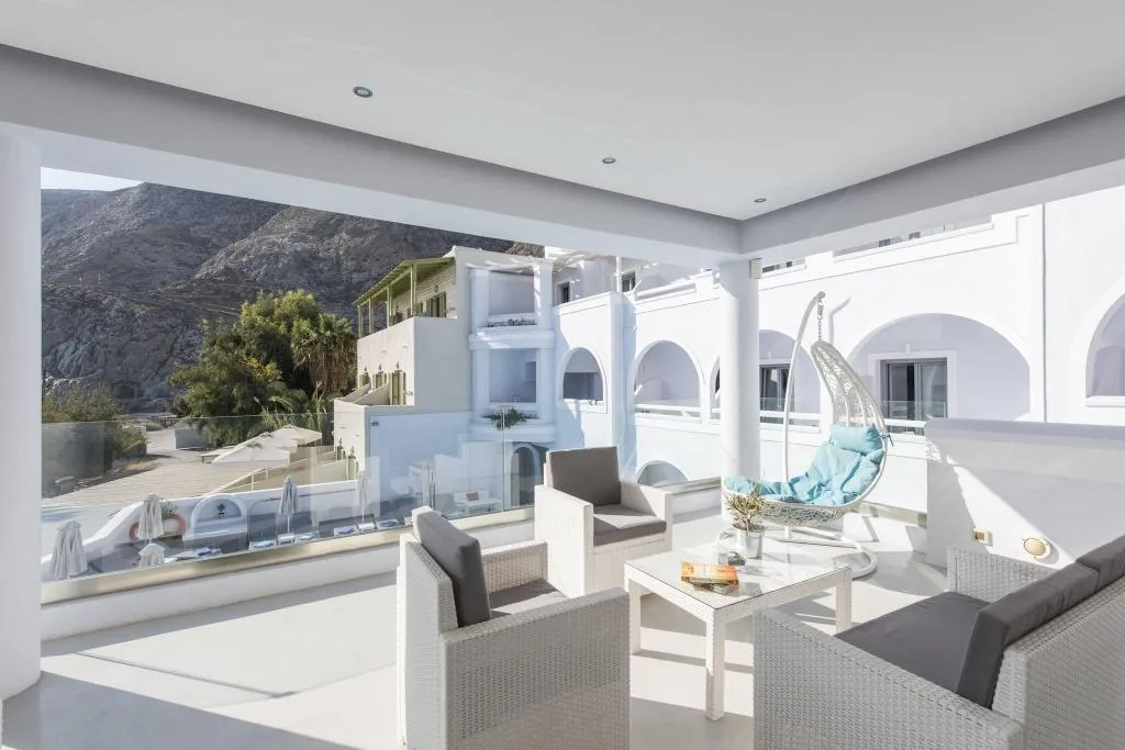 Terrace, Blue Waves, Santorini