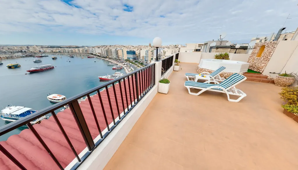 Terrace, Sliema Marina Hotel, Malta