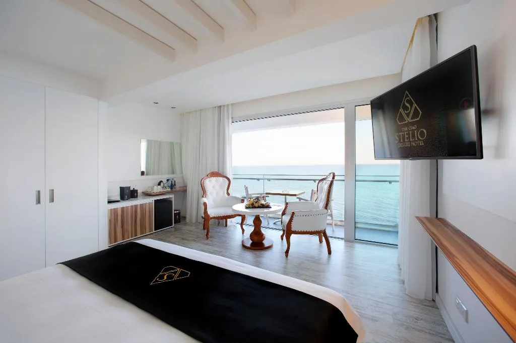 DOUBLE DELUXE SEA VIEW Room, The Ciao Stelio Deluxe Hotel, Cyprus