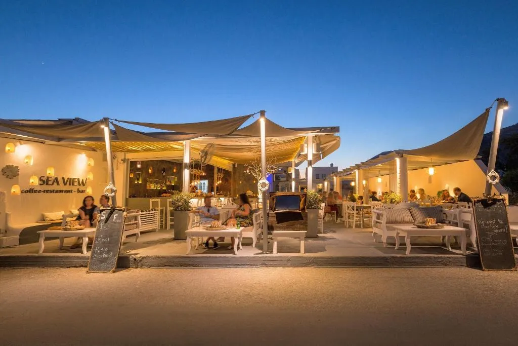 Restaurant, Sea View Beach Hotel, Santorini