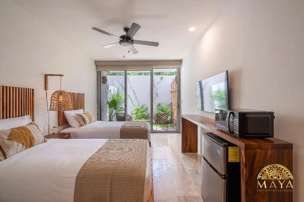 DOUBLE DELUXE TWO DOUBLE BEDS Room, Nhoa Tulum Aparthotel By Maya Pm, Cancun Area
