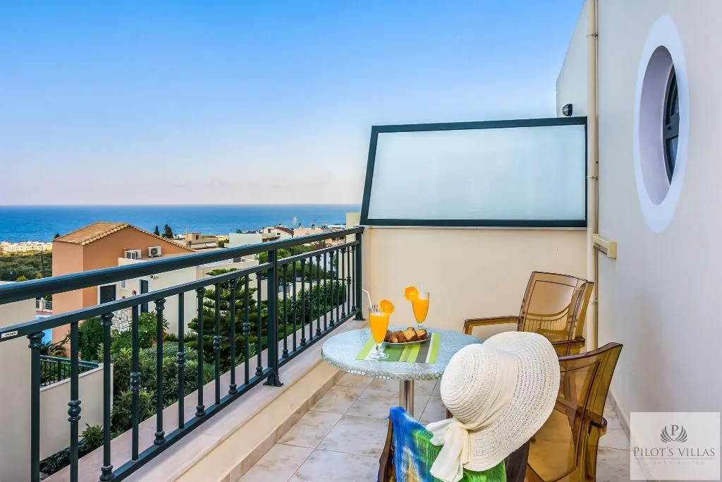 Terrace, Pilot's Villas Luxury Suites, Crete