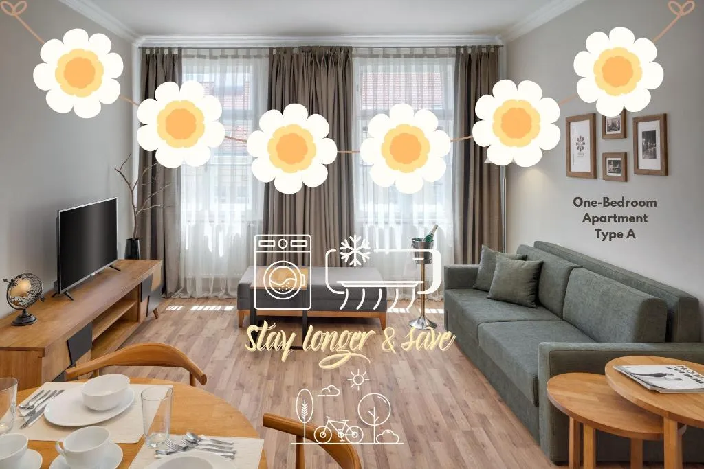 APARTMENT DELUXE ONE BEDROOM Room, Louren Apartments, Prague