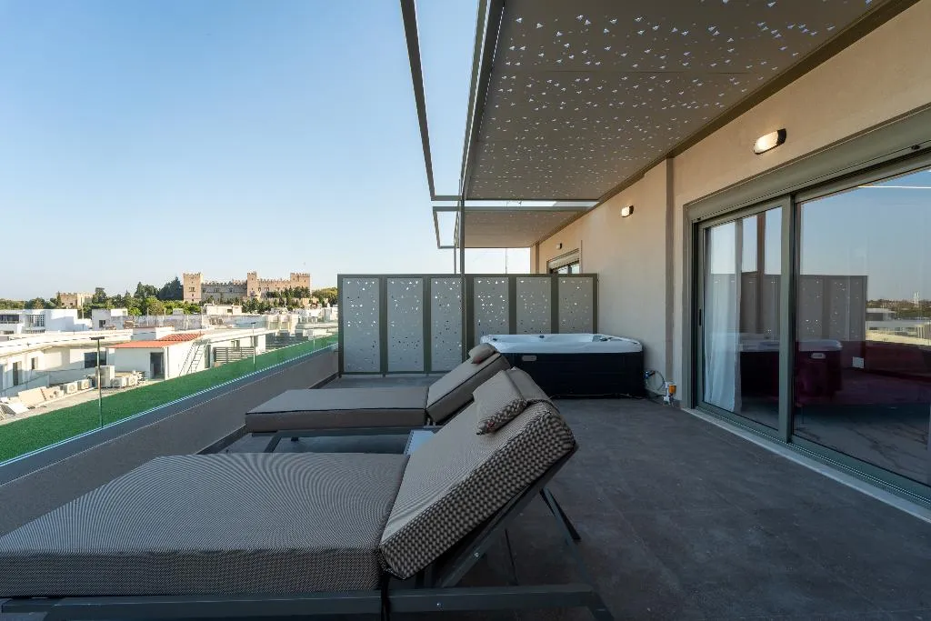 SUITE DELUXE ONE BED Room, Philia Center Suites, Rhodes