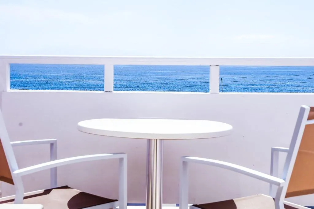 Terrace, Blue Waves, Santorini