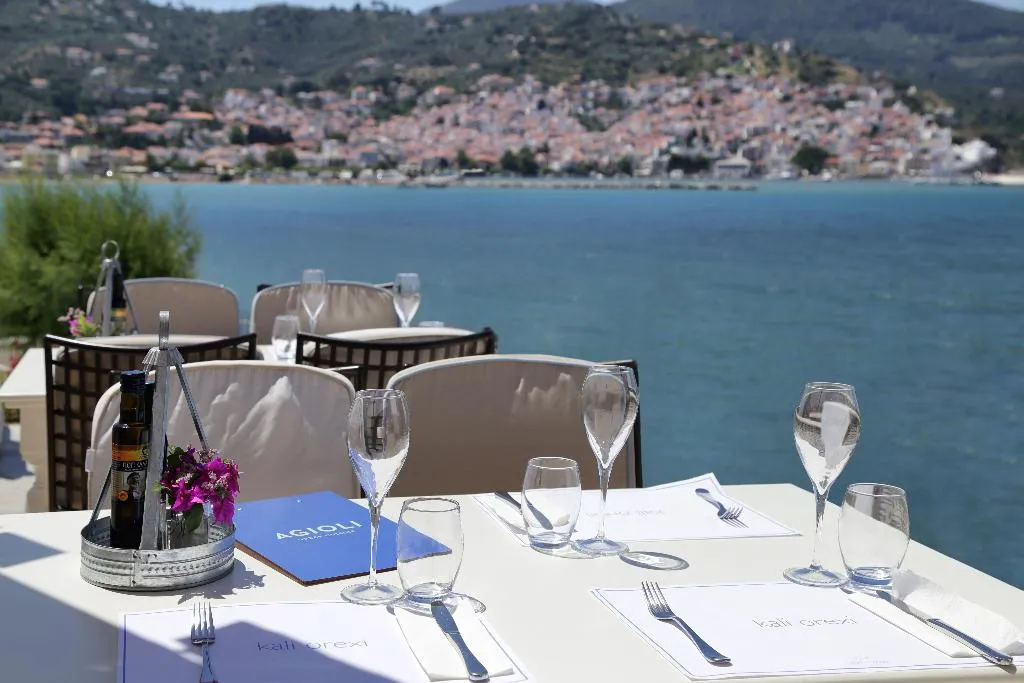 Restaurant, Skopelos Village Hotel, Skiathos