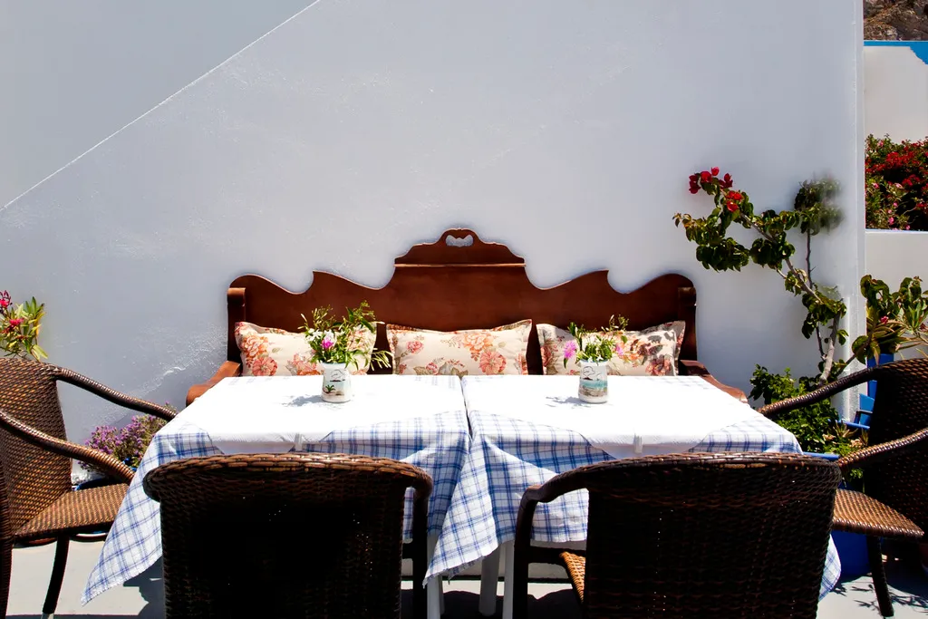 Restaurant, Ancient Thera Studios, Santorini