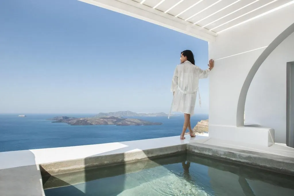 DOUBLE SEA VIEW HONEYMOON Room, Lilium Hotel, Santorini