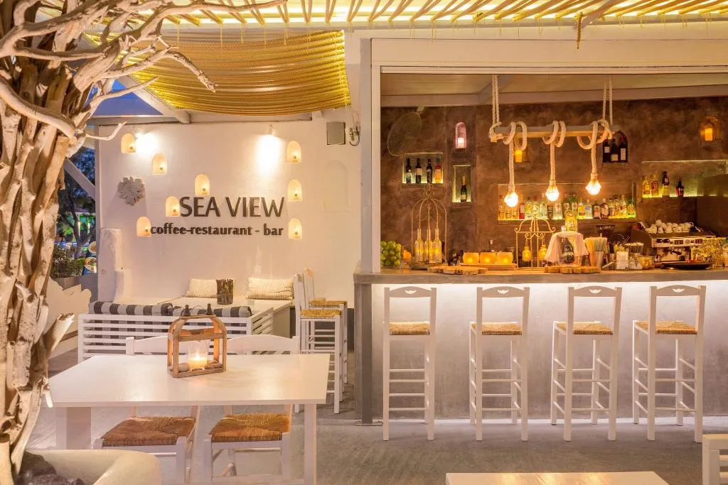 Restaurant, Sea View Beach Hotel, Santorini