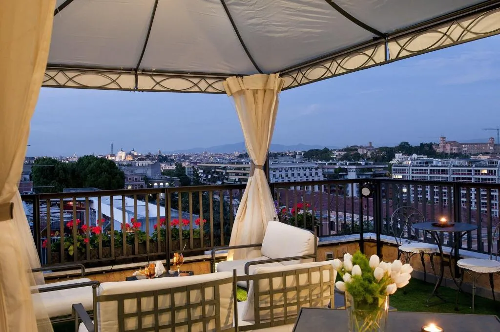 Terrace, Trilussa Palace Congress & Spa, Rome