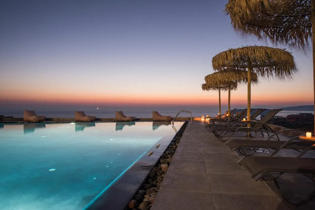 Pool, Sunset Faros, Santorini