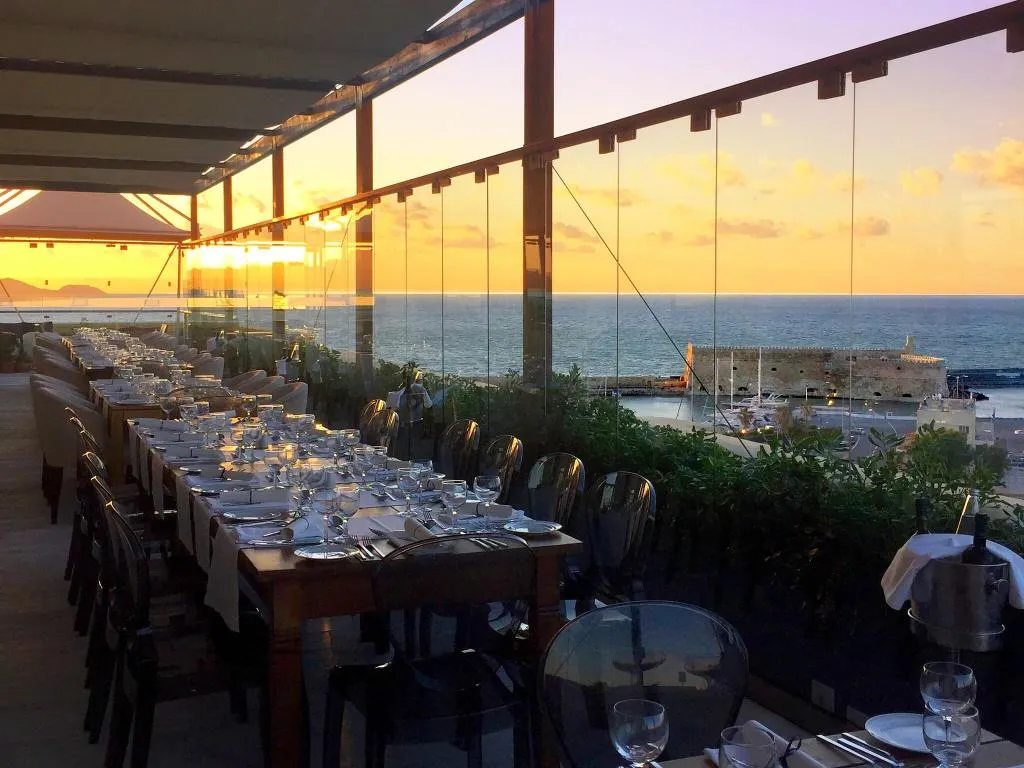 Terrace, GDM Megaron,Historical Monument Hotel, Crete