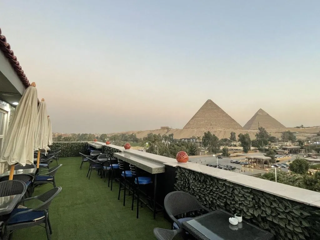 Terrace, Turquoise Pyramids Hotel, Cairo