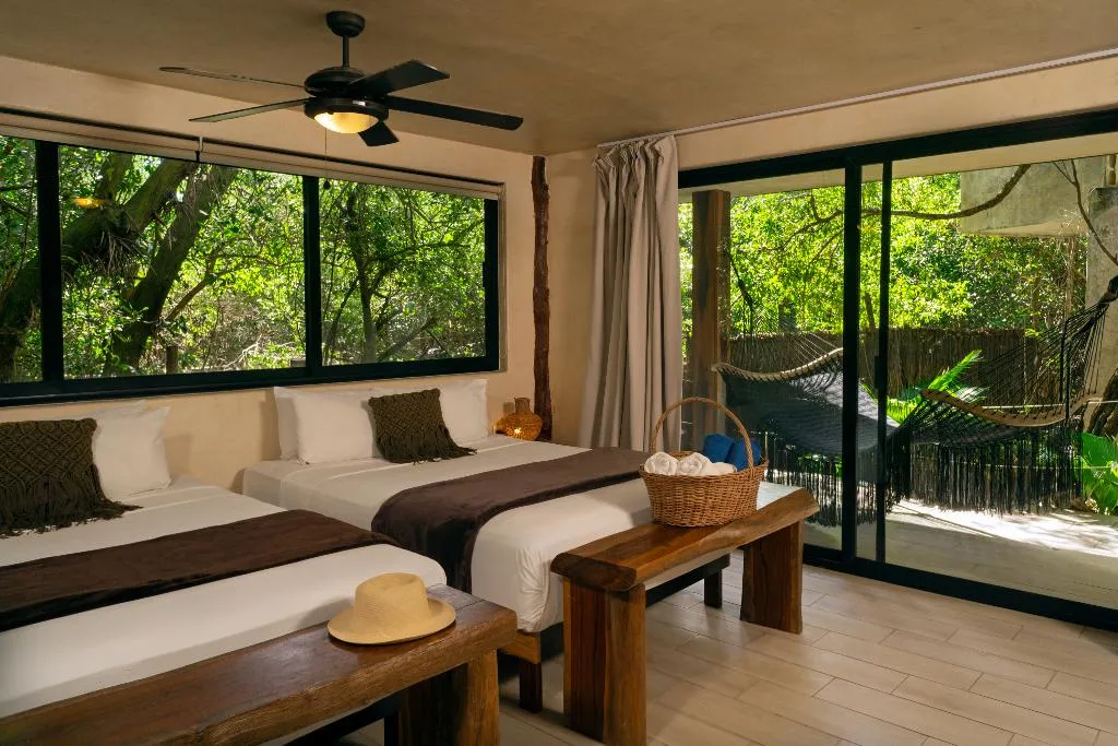 QUADRUPLE WITH DOUBLE BED Room, Sunset House Tulum, Cancun Area