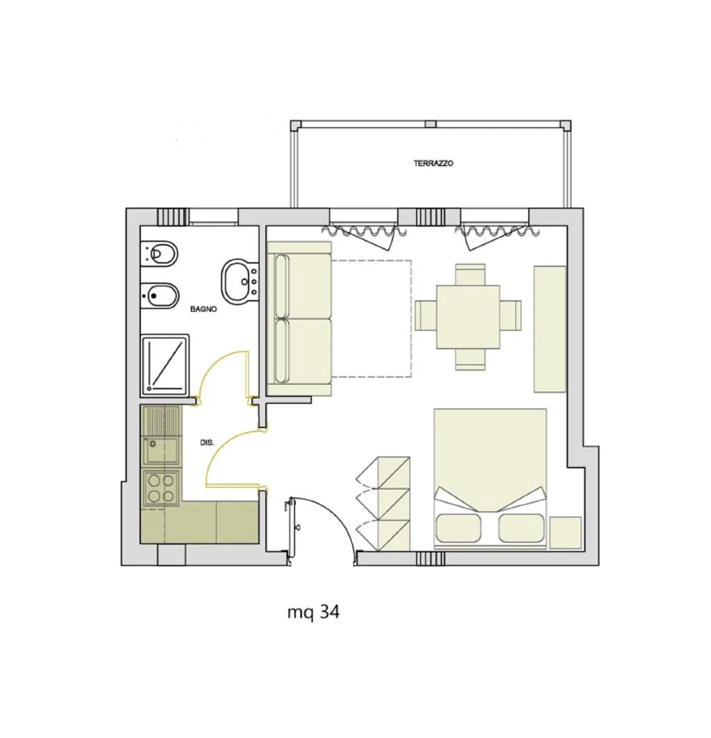 STUDIO STANDARD Room, Alma di Alghero Apartments, Alghero