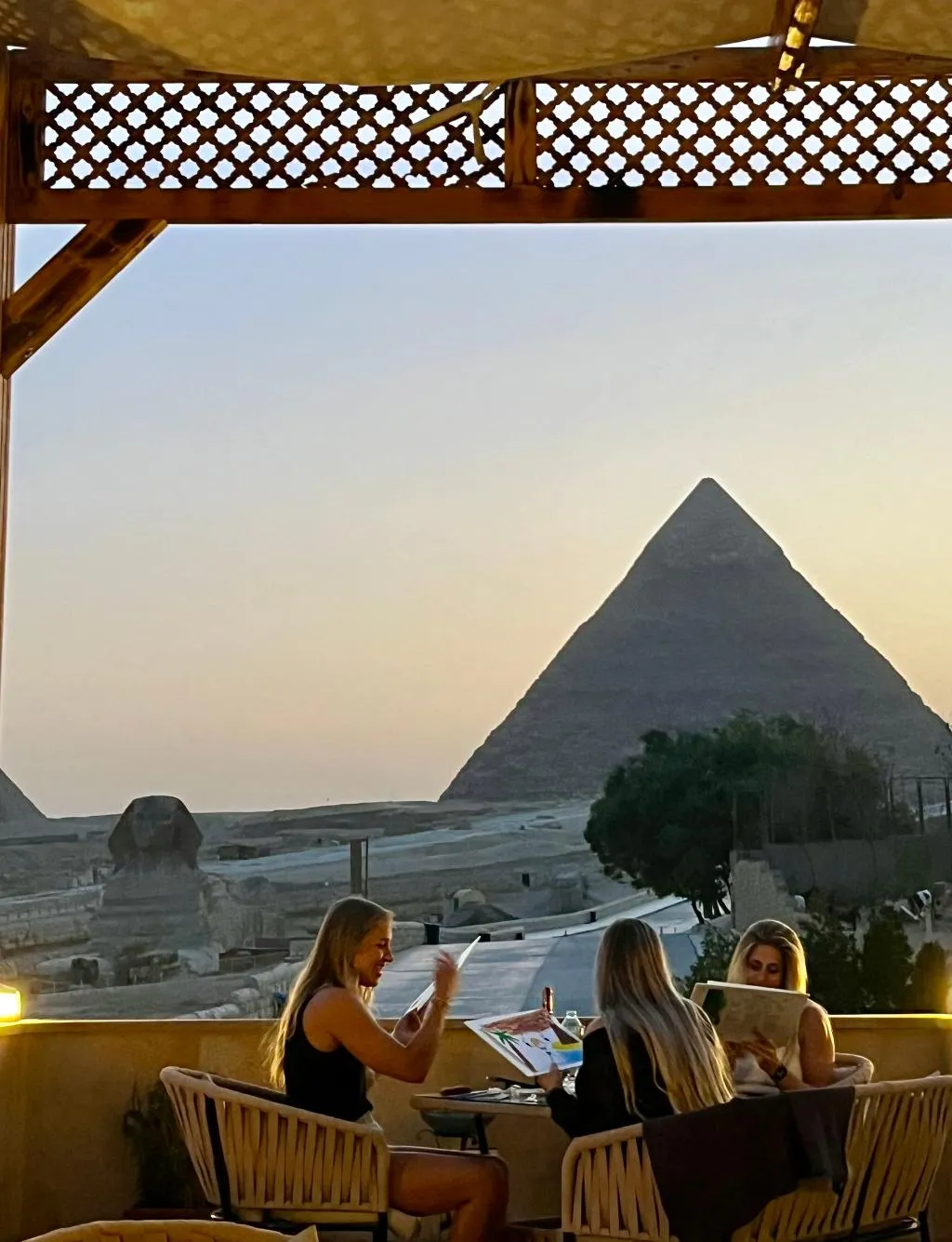 Terrace, The Gate Hotel Front Pyramids & Sphinx View Hotel, Cairo