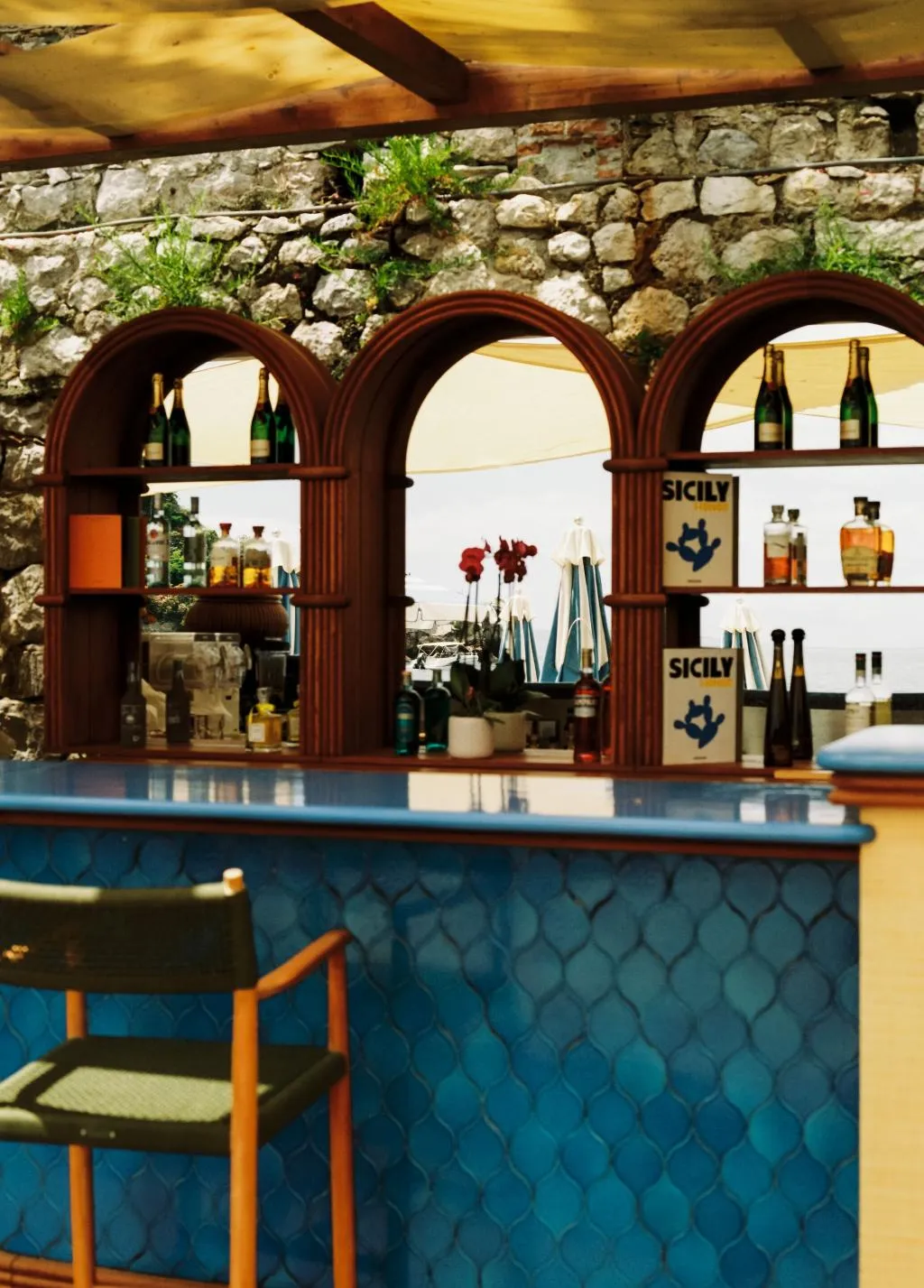 Bar, Villa Sant'Andrea, A Belmond Hotel, Taormina Mare, Catania