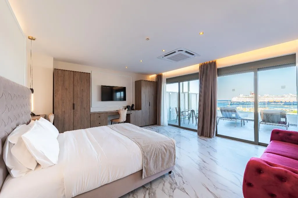 SUITE DELUXE ONE BED Room, Philia Center Suites, Rhodes