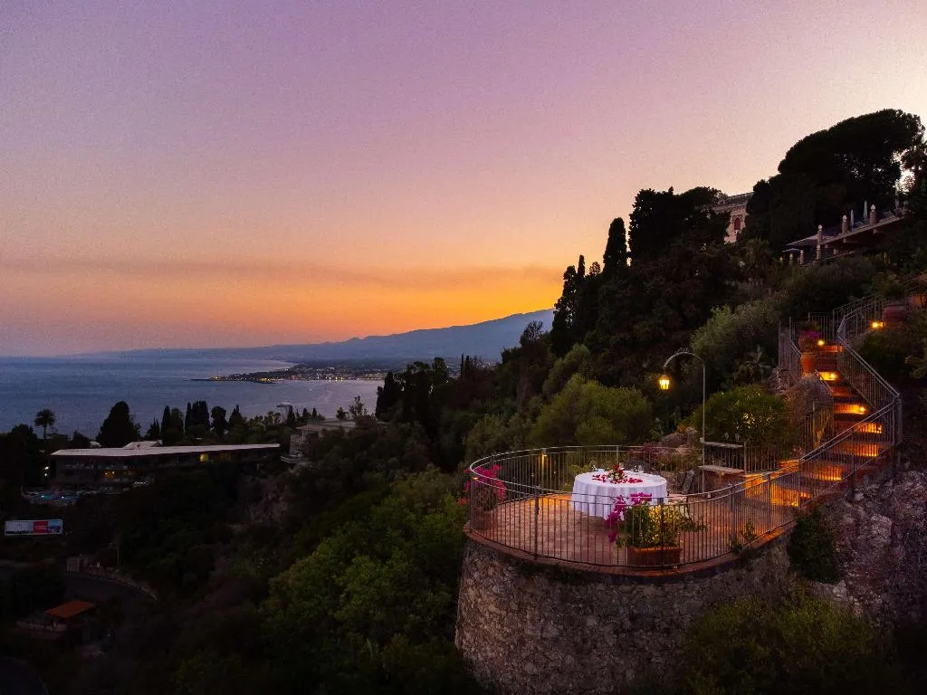 Restaurant, Grand Hotel San Pietro, Taormina