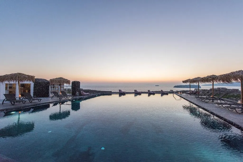 Pool, Sunset Faros, Santorini