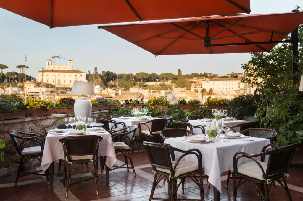Restaurant, Grand Hotel Plaza, Rome