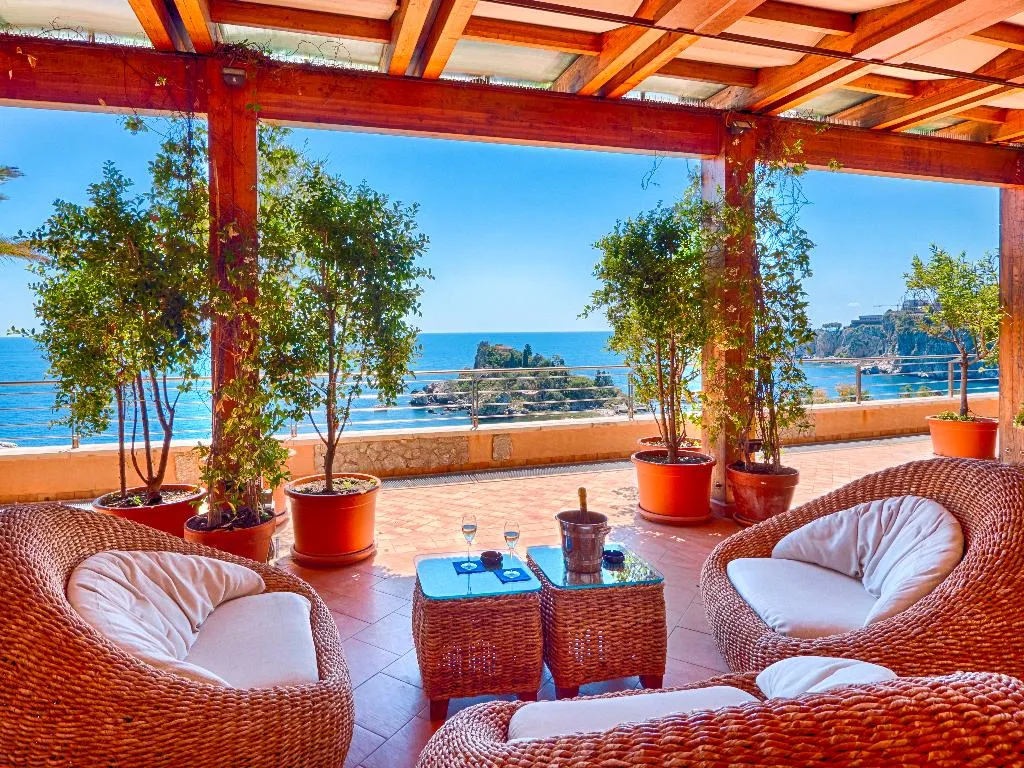 Terrace, Panoramic Hotel Taormina, Taormina