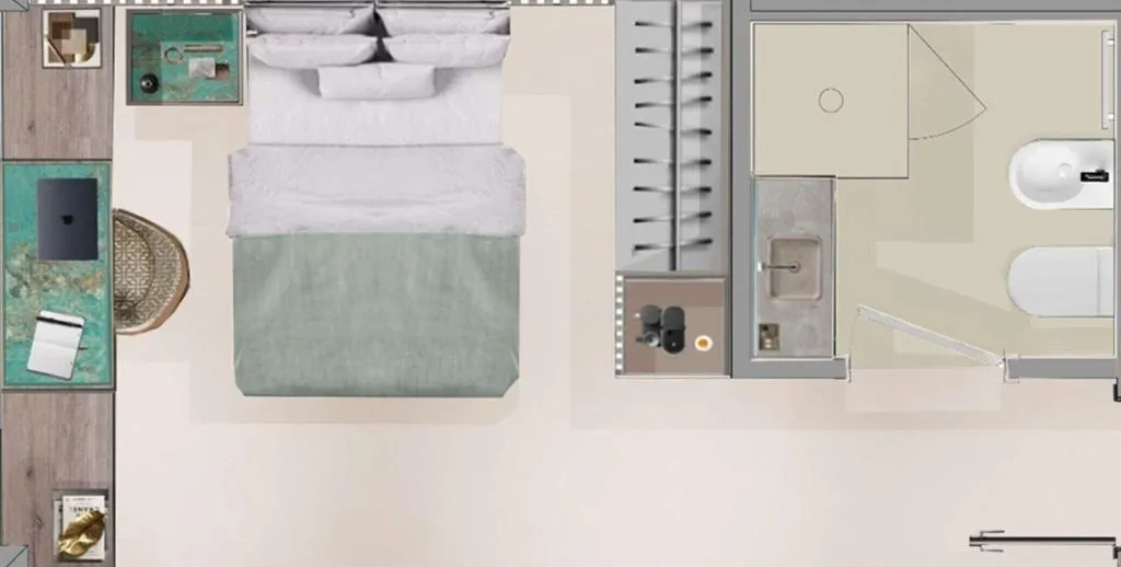SINGLE ONE BED Room, Abacus Hotel, Milan