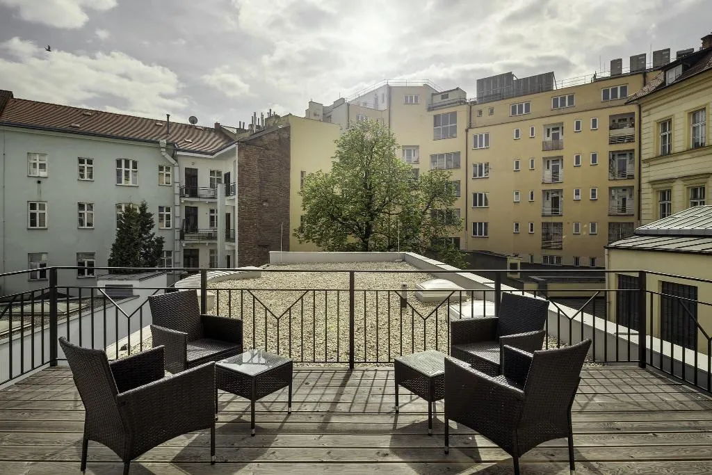 Terrace, Elizabeth Suites, Prague