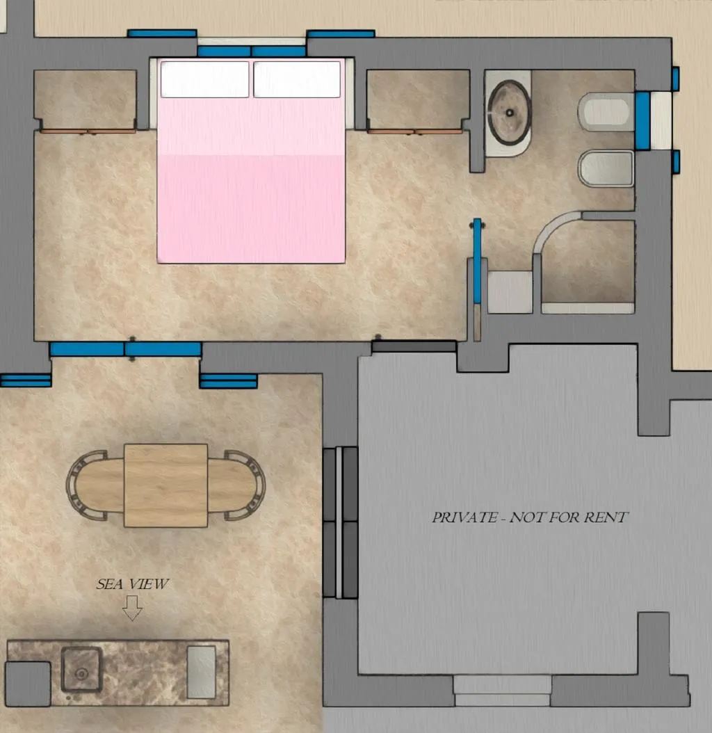 APARTMENT SEA VIEW WITH AIR CONDITIONING Room, Tilos Villa, Rhodes