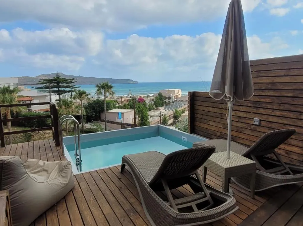 Double or Twin SEA VIEW WITH PRIVATE POOL Room, Galini Sea View, Crete