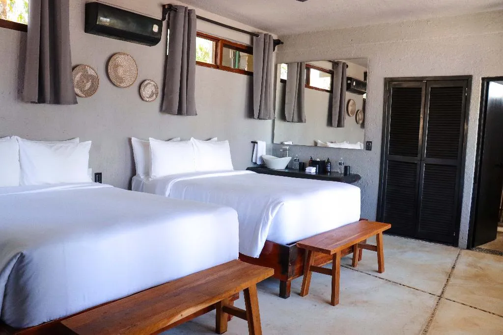 Room OCEAN VIEW TWO DOUBLE BEDS Room, Maya Tulum, Cancun Area