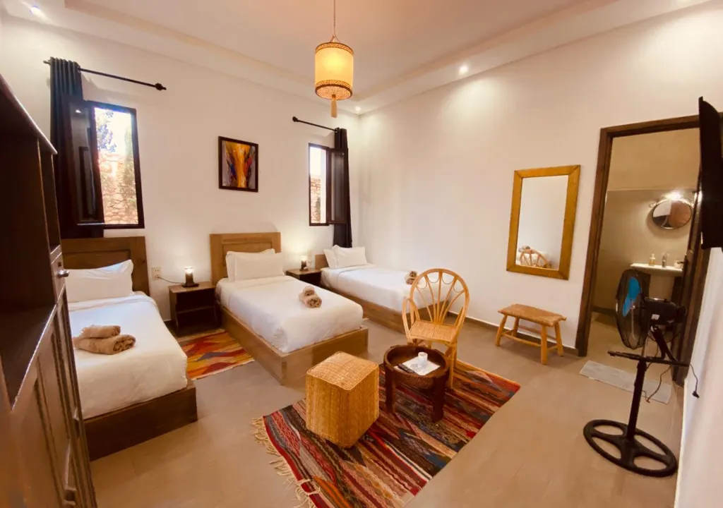 TRIPLE THREE BEDS Room, Dar Ayman hotel, Essaouira
