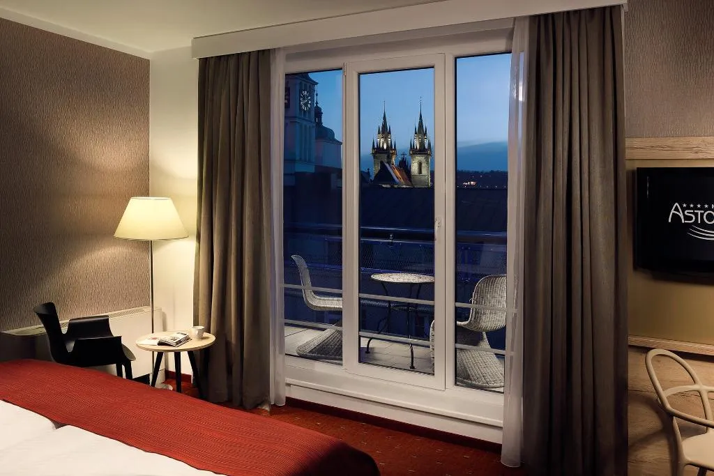 Double or Twin SUPERIOR WITH BALCONY Room, Astoria Hotel Prague, Prague