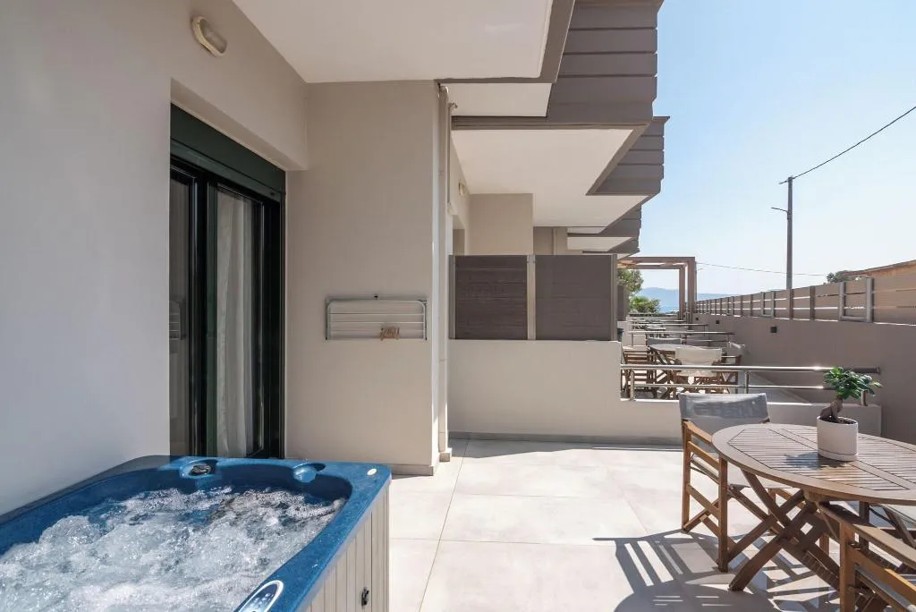Terrace, Christina Beach Hotel, Crete