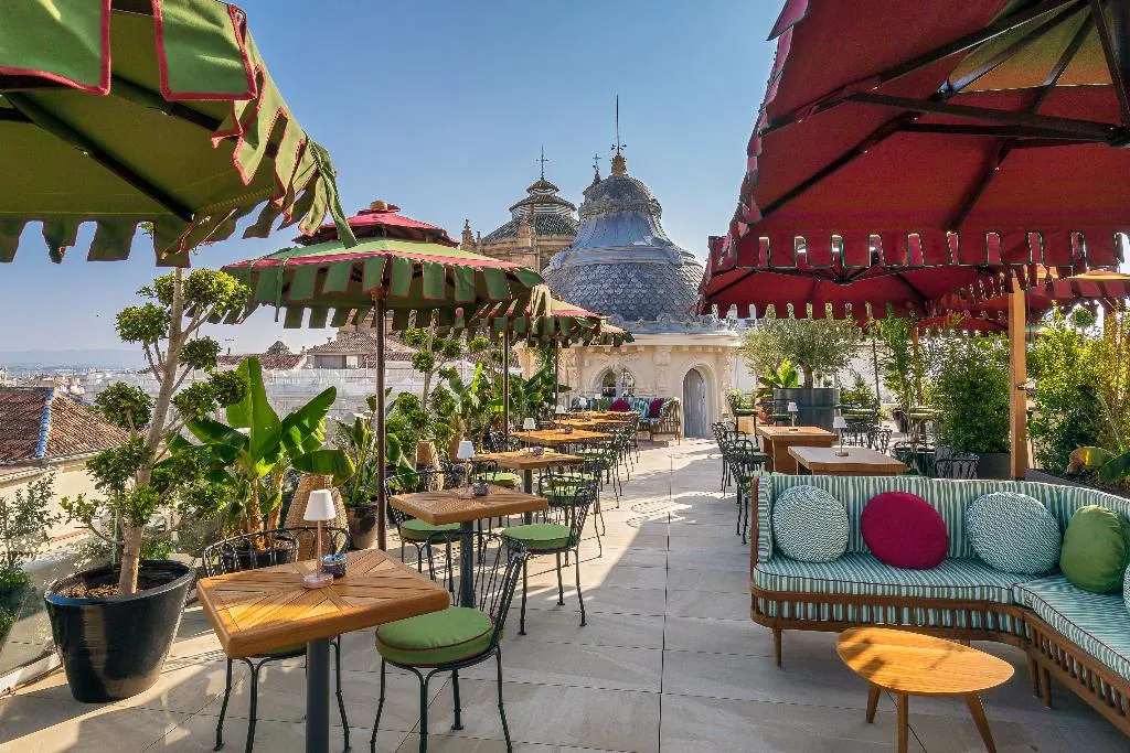 Terrace, Palacio Gran Via, A Royal Hideaway Hotel, Andalucia