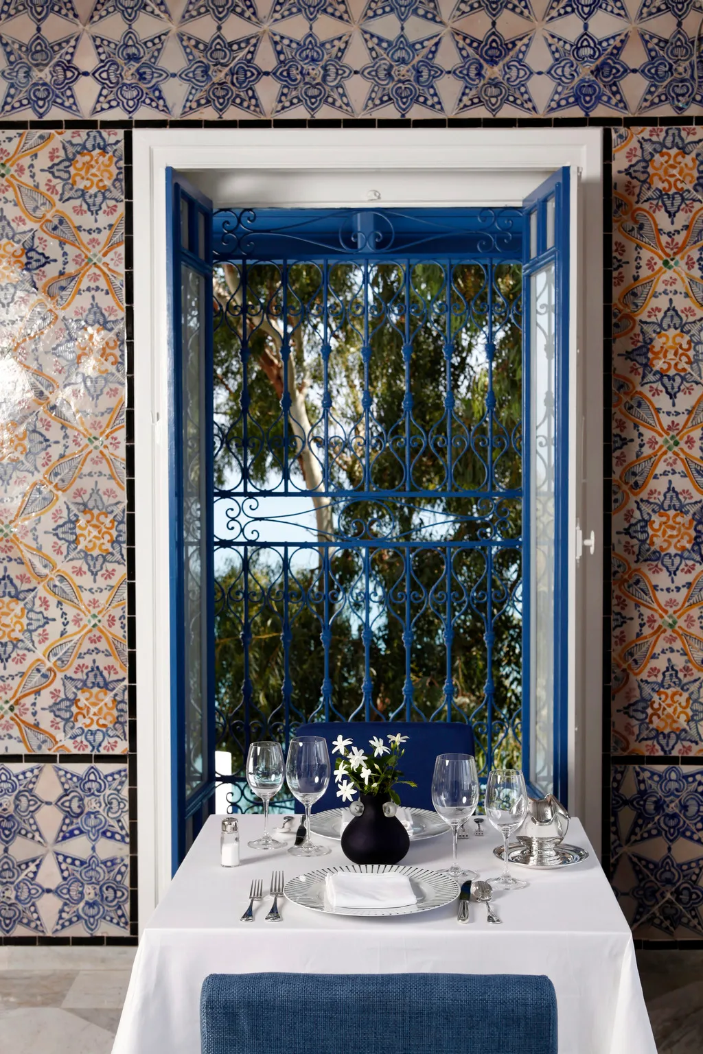 Restaurant, La Villa Bleue, Tunisia
