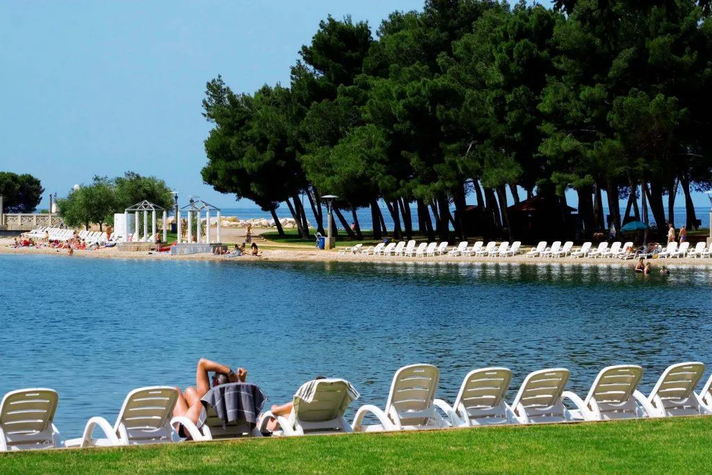 Beach, Camping Stella Maris Mobile Homes, Istria