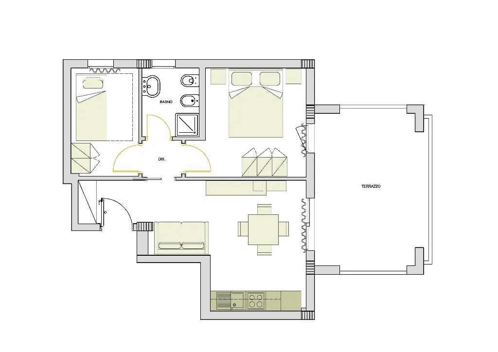 APARTMENT CAPACITY 2 TWO BEDROOMS Room, Alma di Alghero Apartments, Alghero