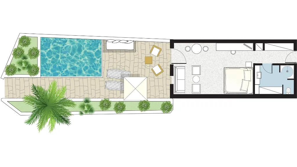 SUITE WITH PRIVATE POOL Room, Mykonos Blu, A Resort to Live, Mykonos