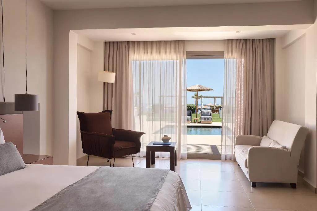 JUNIOR SUITE WITH PRIVATE POOL Room, Atlantica Kalliston Resort & Spa, Crete