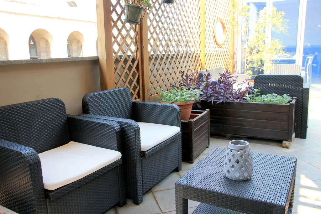 Terrace, Hotel Aphrodite, Rome
