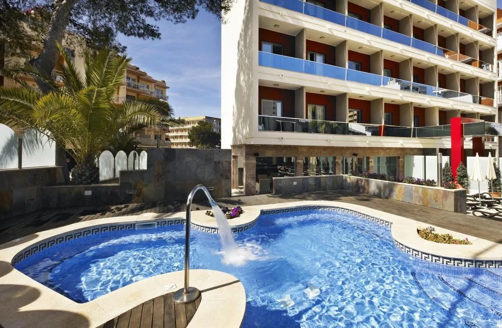 Pool, Mediterranean bay, Majorca
