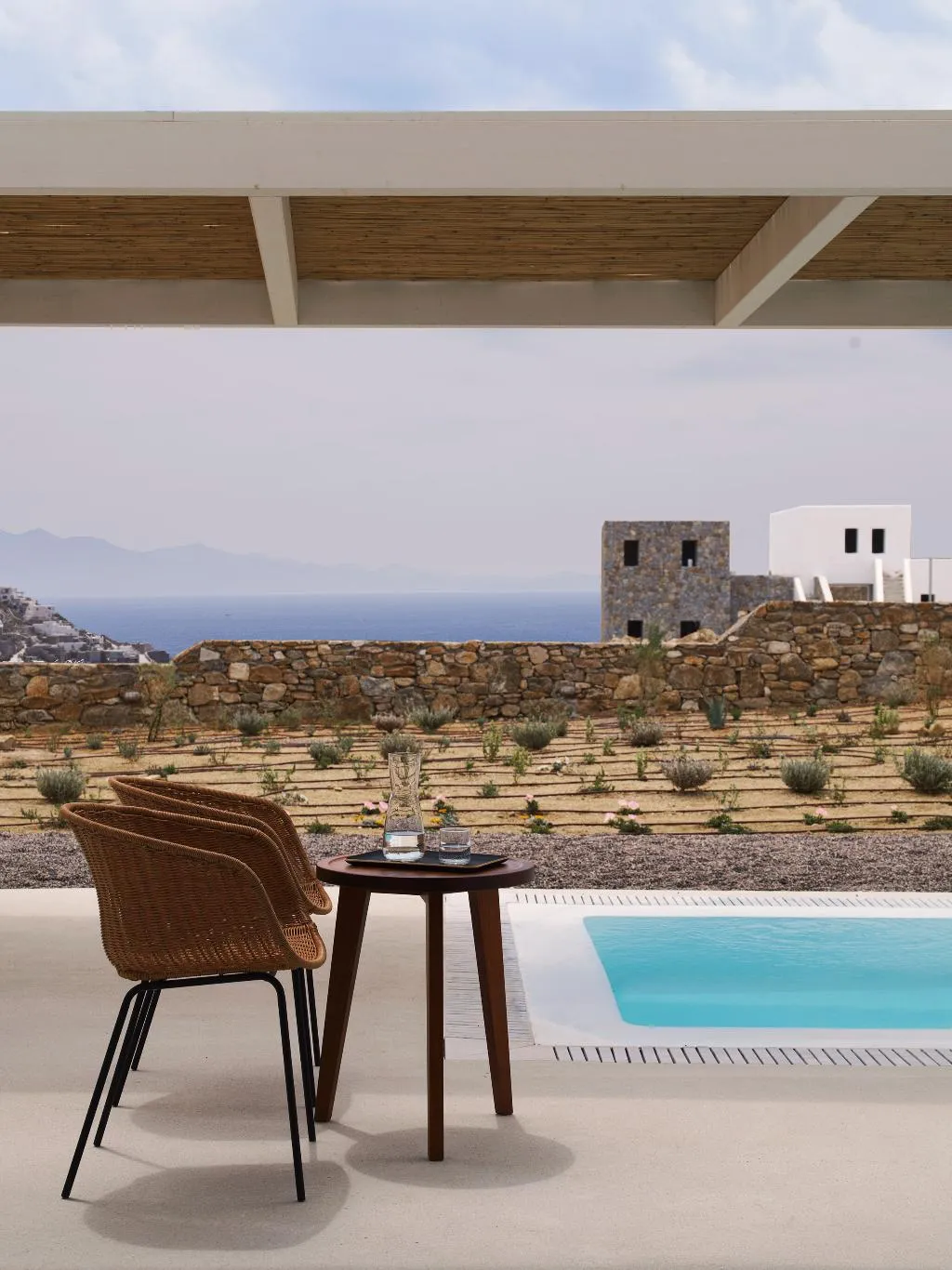 DOUBLE SEA VIEW WITH PRIVATE POOL Room, Yi Hotel Mykonos - Adults only, Mykonos