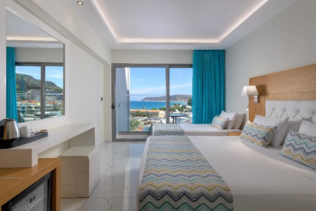 Double or Twin SIDE SEA VIEW Room, Oceanis Park Hotel, Rhodes