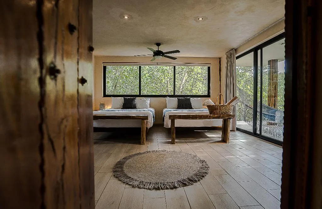 QUADRUPLE WITH DOUBLE BED Room, Sunset House Tulum, Cancun Area