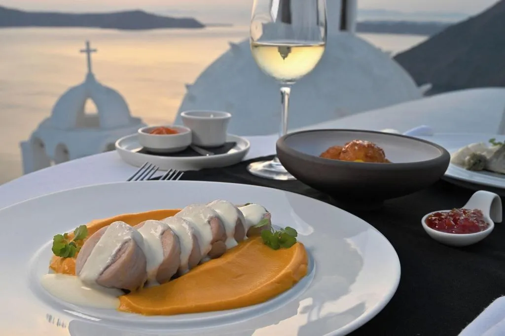 Restaurant, Aigialos Luxury Traditional Settlement, Santorini