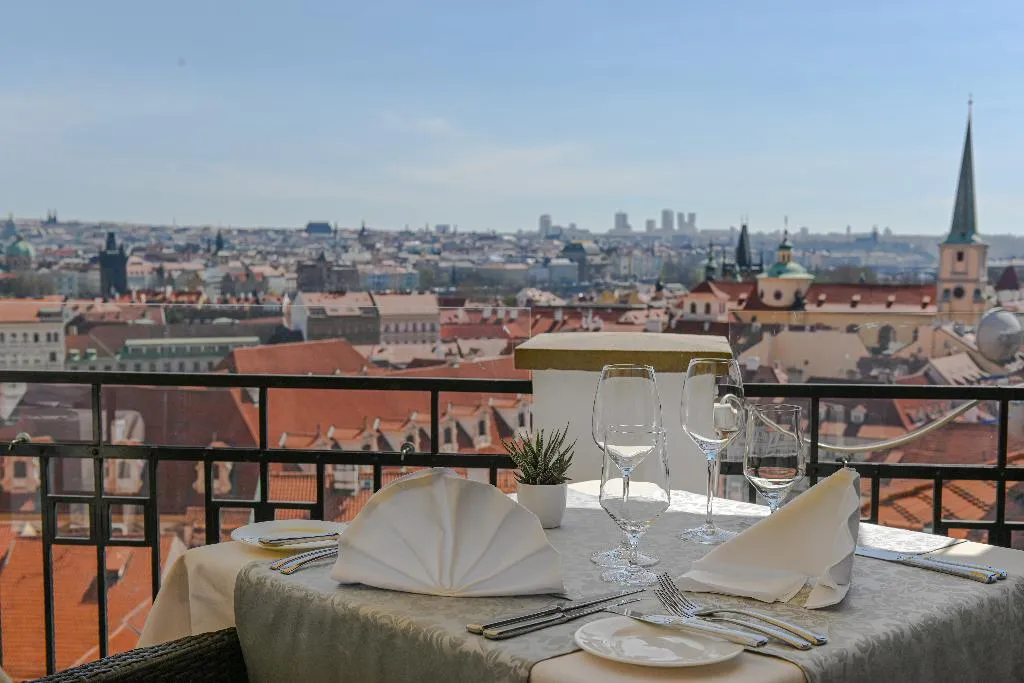 Terrace, Golden Well, Prague