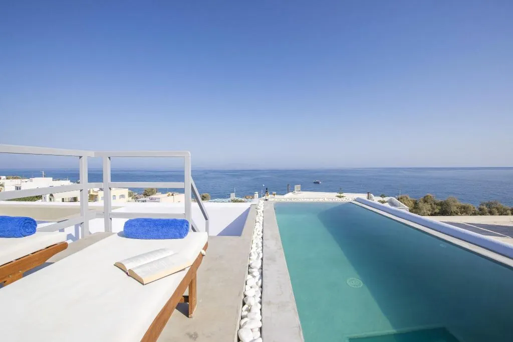Terrace, Blue Waves, Santorini