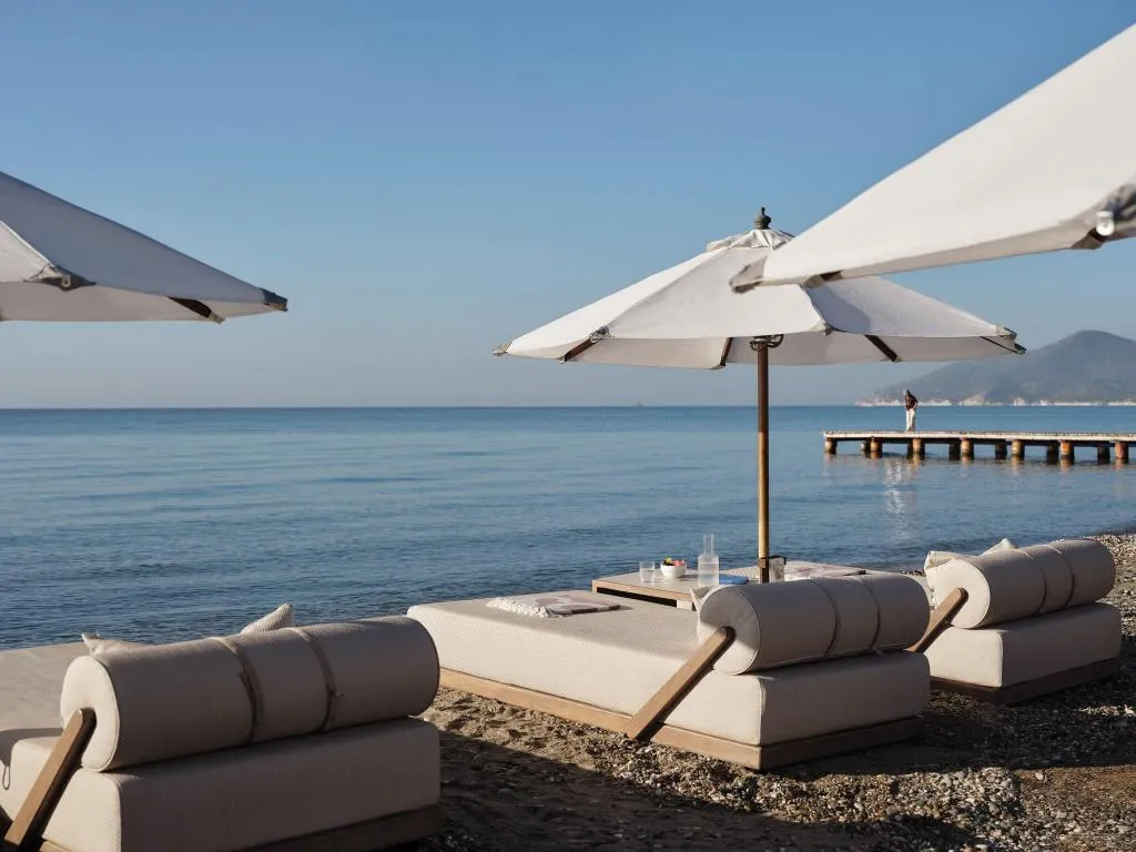 Beach, Doryssa seaside resort, Samos